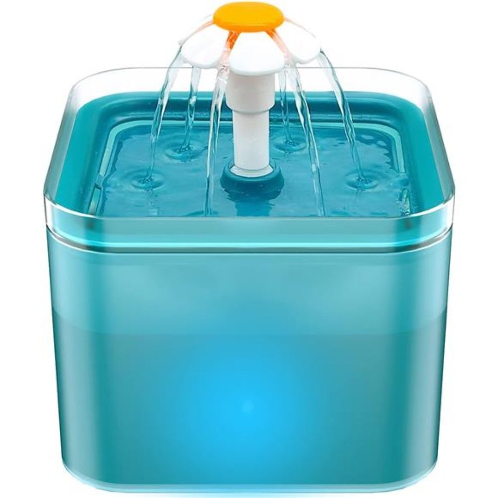 Cat Water Fountain, Ultra Silent Cat Fountain 67oz/2L, with LED Light